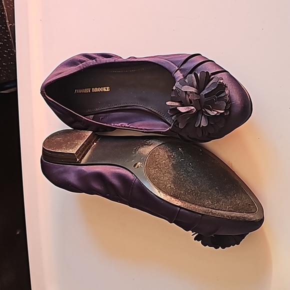 Satin Navy blue flats - Picture 3 of 3